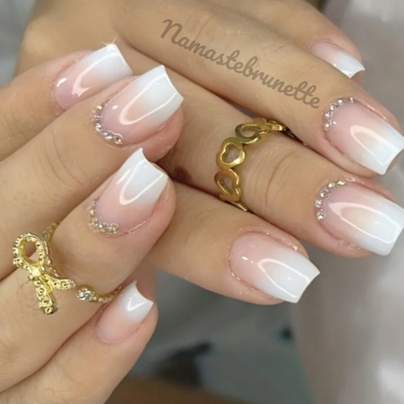 2/$16 Rhinestone Ombre Press On Nails - Picture 1 of 14